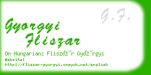 gyorgyi fliszar business card